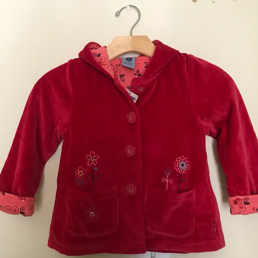 Pumpkin Patch Red Velvet Hooded Jacket